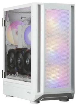 Корпус Zalman i6, White, Mid Tower, без бп, для e-atx/atx/Micro atx/Mini itx, 1xType-C/1xUSB 3.0/1xUSB 2.0, макс. cpu - 180 мм/vga - 355 мм, 4x140 мм rgb, бічна панель із загартованого скла