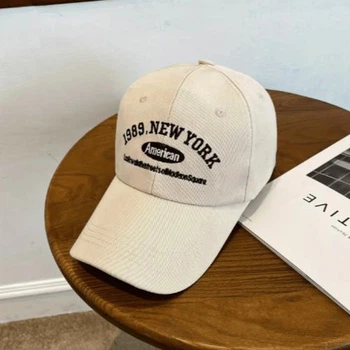 Кепка летняя нью йорк бейсболка new york One Size молочная