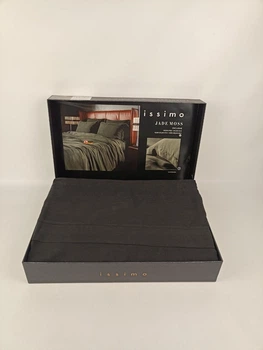 Постільна білизна Issimo Home vegan silk 200х220 Jade Black