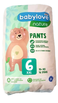 Еко підгузки-трусики Babylove 6 nature