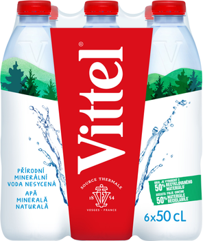 Упаковка газованої мінеральної води Vittel 0.5 л Мультипак х 6 шт (3048431062690) 