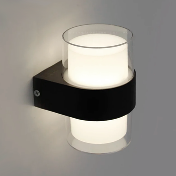 Настенное бра VALO 9W R 4000К 720Lm черное Esllse IP54 настенный светодиодный LED светильник 105х95х135мм