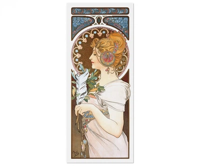Постер CP La Plume 1899, Альфонсо Муха 50х120 см (91)