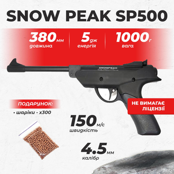 Пневматичний пістолет Snow Peak SP500 NOT CO2, Переломка