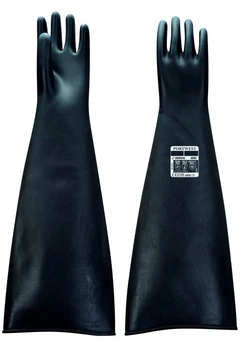 Рукавица из латексного каучука (60 см) Portwest A803 XXL Черный