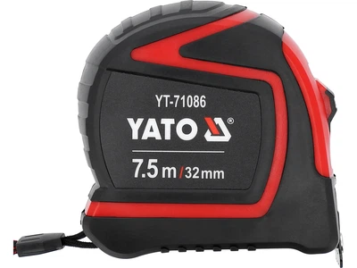 Рулетка измерительная YATO L= 7.5 м x 32 мм, со стальной лентой, миллиметровая шкала (YT-71086)