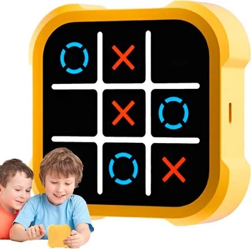 Гра хрестики нолики електронна Tic Tac Toe Bolt Game 3 в 1 Жовтий