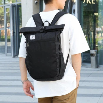 Спортивный туристический рюкзак для путешествий / похода / кемпинга Mochila водонепроницаемый походный рюкзак для активного отдыха на плечи, 46х26х15 см, черный (103056598)