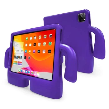 Противоударный детский чехол STR EVA для Apple iPad 11" 2025 (A16) человечек с ручками Purple