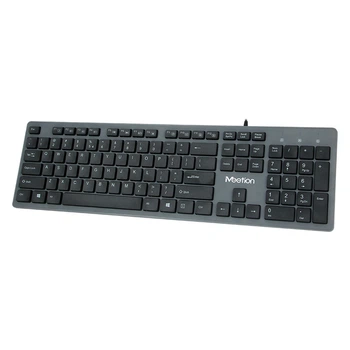 Игровая клавиатура Meetion USB Standard Chocolate Ultrathin Keyboard K841, Ukr, RU, EN раскладки, USB, 1.5m, black