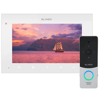 Комплект видеодомофона Slinex ML-20HD(Black)+SQ-07MTHD(White) камера 1/2.9” 16:9 1024×60 Белый (99-00014498)