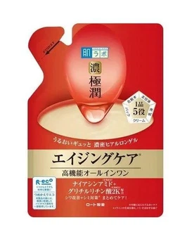 Увлажняющий гель все в одном с ниацинамидом Rohto Hada Labo Gokujyun Firming Perfect Gel Refill, рефилл 80 г