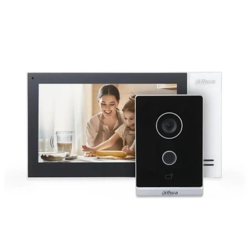 Комплект видеодомофона Dahua Standart DHI-VTO2211G-WP-S2 + DHI-VTH2421FW-P Wi-Fi Белый (99-00016006)