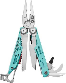 Мультиінструмент Leatherman Signal Aqua Silver нейлоновий чохол (833187)