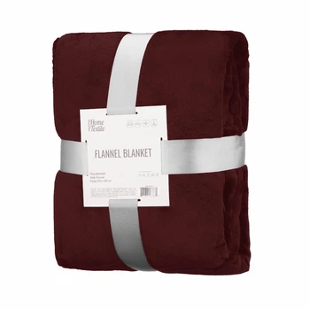Плед ARDESTO Flannel 200х220 см бургунди бордовый
