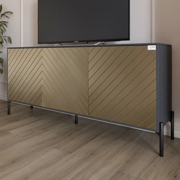 Тумба Lion Амарант 168x40x76.5 см Антрацит/Перламутровый металлик (LION-043032)