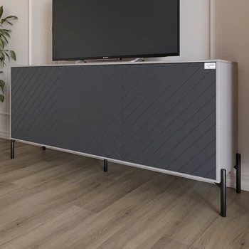 Тумба Lion Амарант 168x40x76.5 см Кашемир/Графитовый (LION-043009)