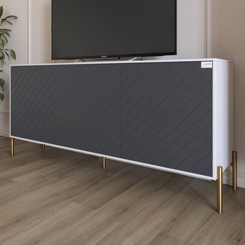 Тумба Lion Амарант 168x40x76.5 см Нимфея Альба/Графитовый (LION-043091)