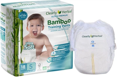 Подгузники-трусики Clealry Herbal Bamboo размер 5 12-17 кг 18 шт (812898015932)