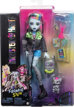 Кукла Mattel Monster High Frankie Stein Монстр Хай Фрэнки Штейн с аксессуарами и щенком Ватзит (HXH73)