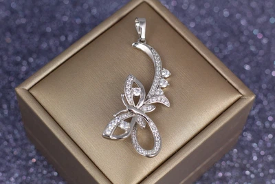 Кулон Xuping Jewelry бабочка подвеска 4,8 см серебристый