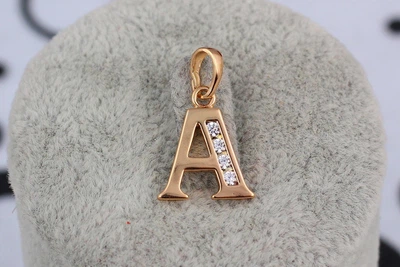 Кулон Xuping Jewelry літера А 1,5 см золотистий