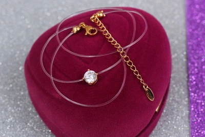 Леска Xuping Jewelry с кулоном 6 мм 40 см добавка 5 см золотистая