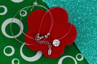 Волосінь Xuping Jewelry камінь 8 мм 40 см добавка 5 см срібляста