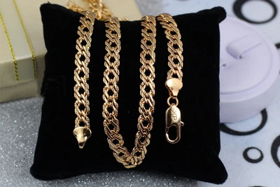 Цепь Xuping Jewelry ромб с огранкой 50 см 6 мм золотистая