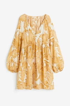 Платье H&M XL горчично белый 12031135874