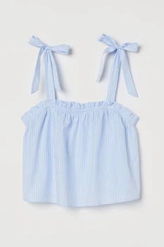 Майка H&M L синій смужка 2609968953