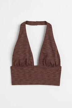 Топ H&M M коричневий меланж 18031055805