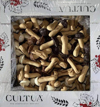 Печенье галетное Cultua Грибочек глазурованый Три вкуса 1.8 кг (4820180815609)