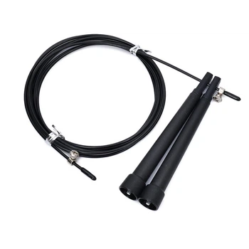 Скакалка скоростная Bambi MS 3765(Black) 290 см, ручка пластик, веревка резина+металл