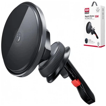 Автодержатель XO CX015 Magnetic Wireless 15W для смартфона