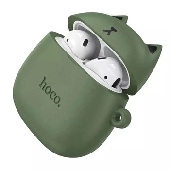 Наушники Hoco EW45 Bluetooth беспроводные, Forest cat, с кошачьими ушками, зеленый (EW45-22)