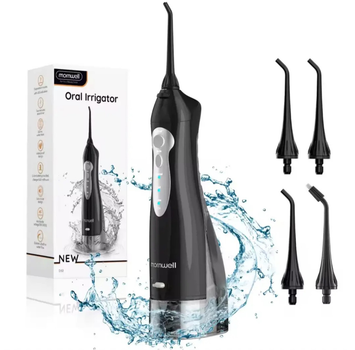 Портативный ирригатор MORNWELL D52-BK 300 мл Черный 4 насадки