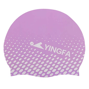 Шапочка для плавания силиконовая для взрослых Yingfa 0091-1 Lilac-White