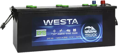 Автомобильный аккумулятор Westa EFB 6CT-200Ah Аз (WEFB200)