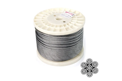Трос нержавеющий Apro 5мм x 100м (6х19+1x19) DIN 3060 (WR-G5N) (100 шт.)