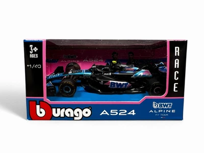Колекційна Модель Bburago F1 Alpine A524 Blue - Pink / 2024 Season Model Car 1/43 #10 Gasly Формула 1 / Альпіна / Гаслі