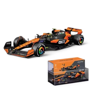 Колекційна модель Bburago F1 McLaren MCL38 2024 Miami Grand Prix 1/24 #4 Lando Norris Макларен / Формула 1 / Ландо Норріс / В акриловому боксі