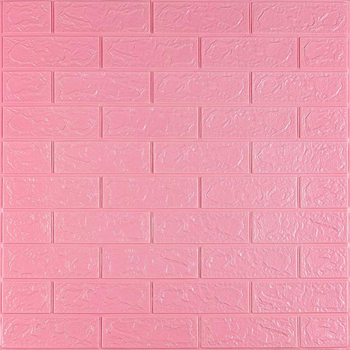 3D панель самоклеящаяся StickerWall под кирпич 770х700х3 мм розовые