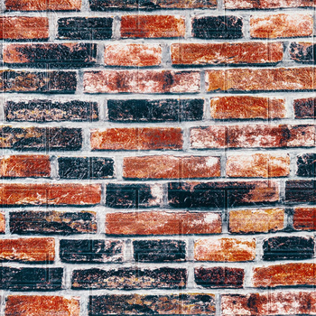 3D панель самоклеящаяся StickerWall под кирпич екатеринославский 770х700х3 мм сине-красный
