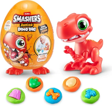 Игровой набор с динозавром Раптор и тестом для лепки Zuru Smashers Junior Dino Raptor (74116A)