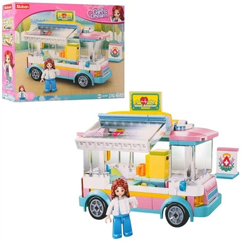 Конструктор SLUBAN M38-B0797 "Girls Dream": Автобус скорой помощи, 195 деталей
