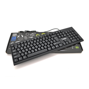 Клавіатура USB Merlion KB-888 чорна 104 провідна клавіша для настільного ПК ергономічна клавіатура з цифровим блоком (TOR-JUG_22B)