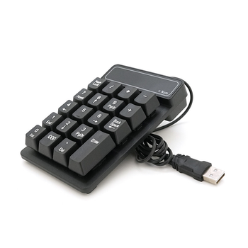 Цифрова USB клавіатура Voltronic чорна для ноутбука з довгим кабелем 150см клавіатура для введення даних (TOR-JUG_22B)