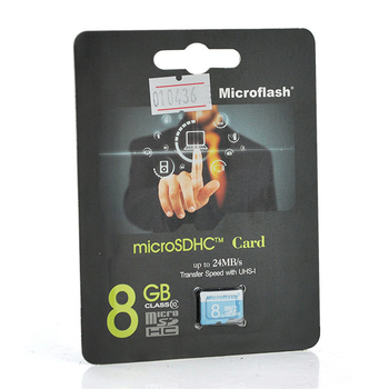 Карта памяти Microflash Micro SD 8Гб 28MB/s class10 быстрая флешка для смартфона и фотоаппарата (TOR-JUG_22B)