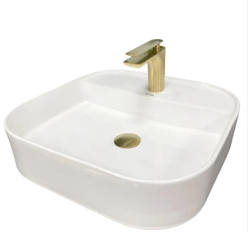 Раковина накладная VBI LESINA 450х450 квадратная, белая (VBI-015301)